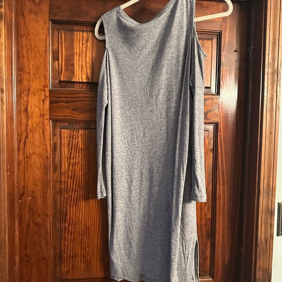 All Saints Elegant Gray Long Sleeve Dress - Picture 2 of 4